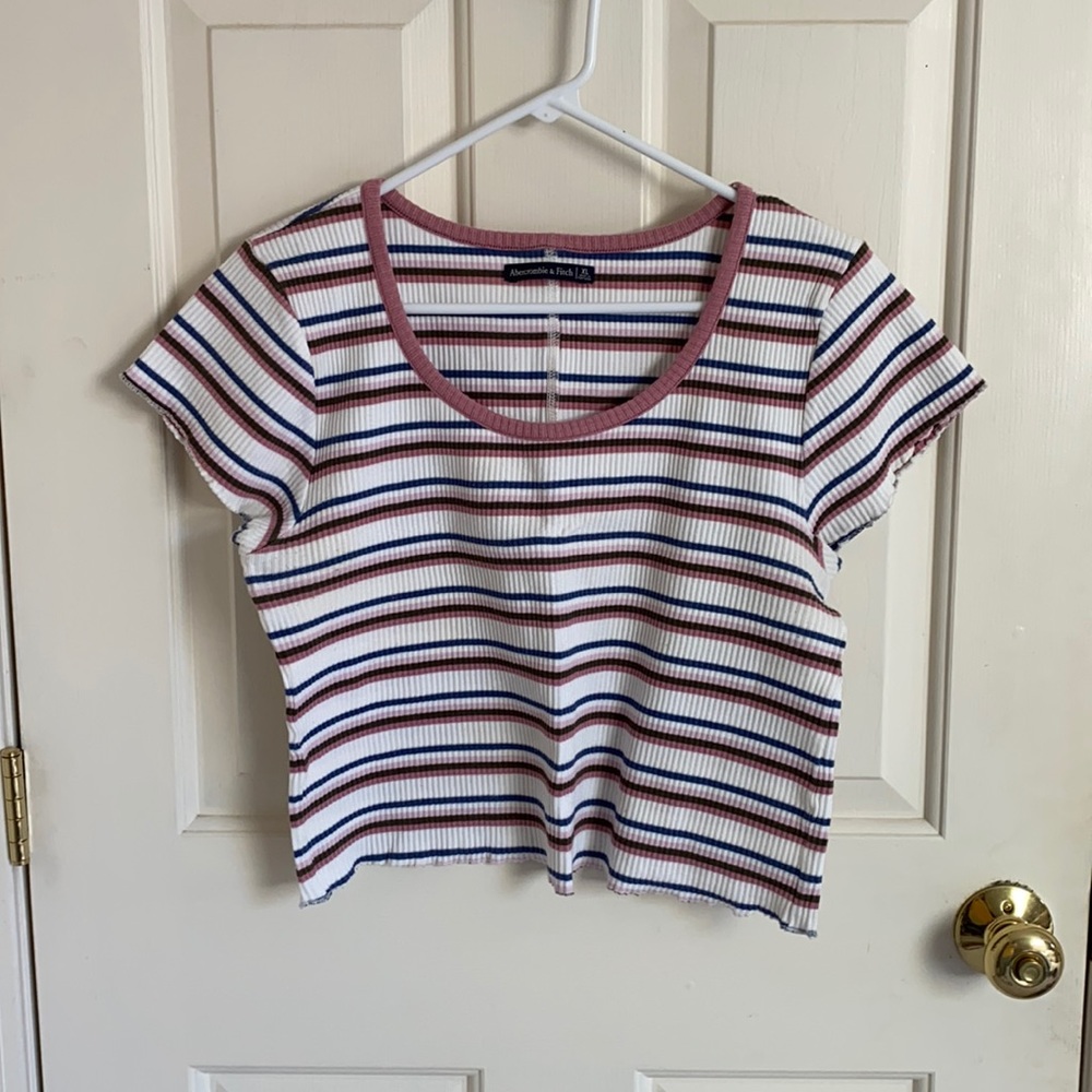 Abercrombie & Fitch Women’s Striped Crop Top